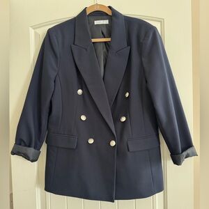 Primark Navy Double Breasted Blazer with Buttons